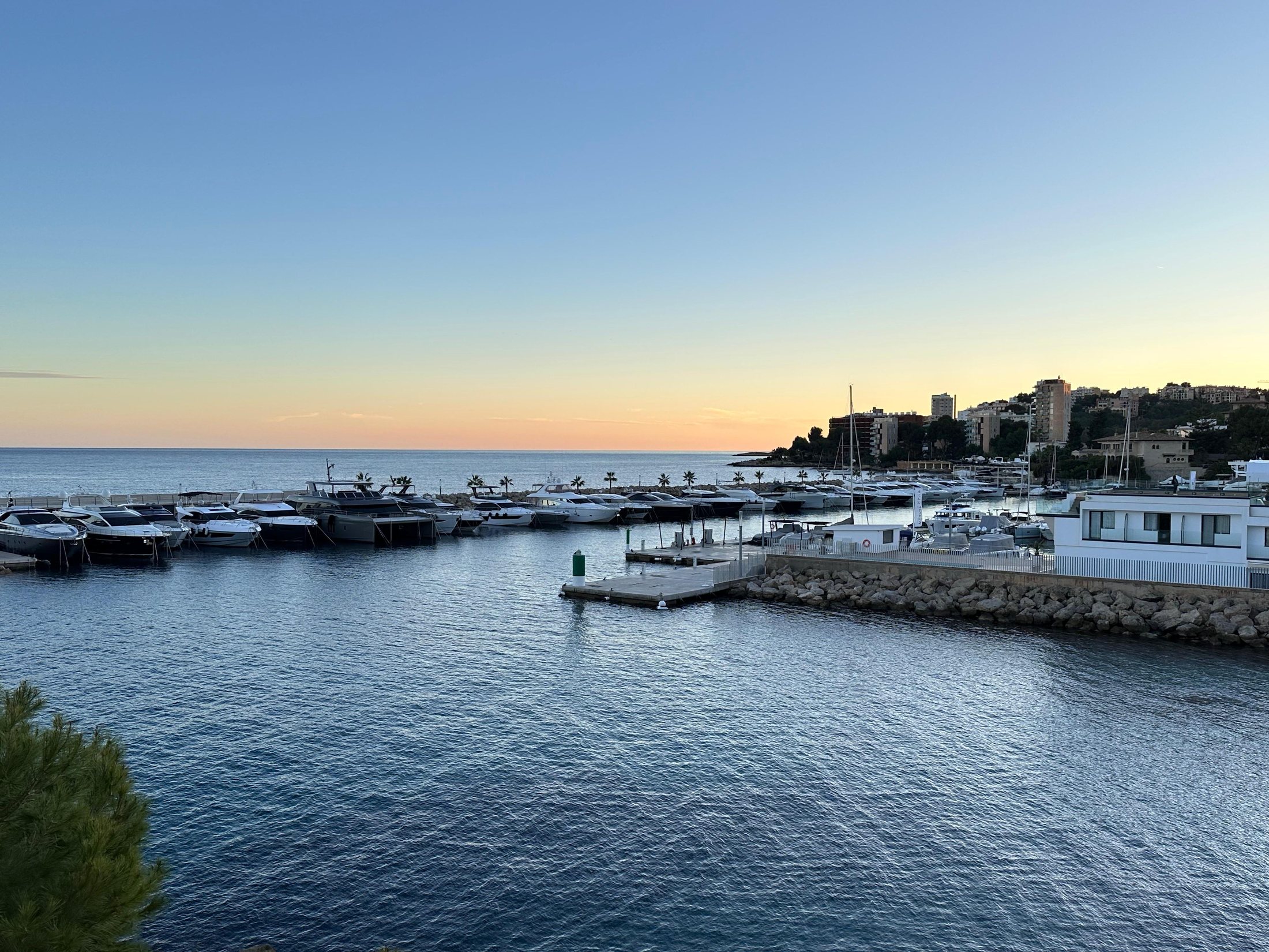 Vista del puerto y el mar desde la vivienda de Joan Miró
